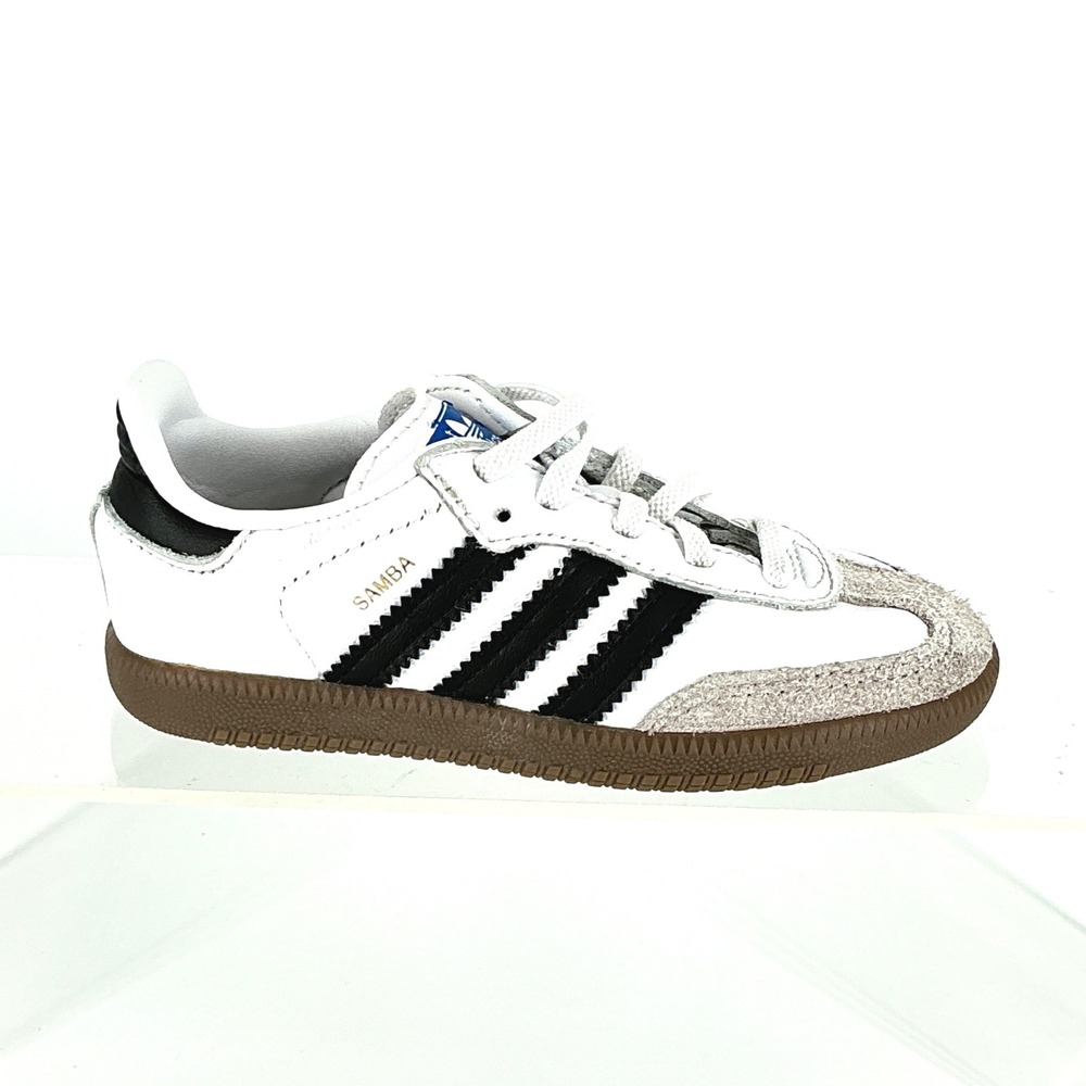 Adidas Size 8K 8 Kids Samba OG Toddler Shoes White Black Gum Sneakers